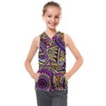 Violet Paisley Background, Paisley Patterns, Floral Patterns Kids  Sleeveless Hoodie