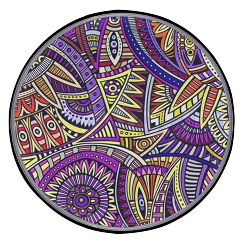 Violet Paisley Background, Paisley Patterns, Floral Patterns Wireless Fast Charger(Black) from UrbanLoad.com