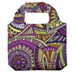 Violet Paisley Background, Paisley Patterns, Floral Patterns Premium Foldable Grocery Recycle Bag