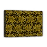 Yellow Floral Pattern Floral Greek Ornaments Deluxe Canvas 18  x 12  (Stretched)
