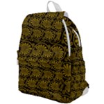 Yellow Floral Pattern Floral Greek Ornaments Top Flap Backpack