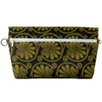 Yellow Floral Pattern Floral Greek Ornaments Handbag Organizer