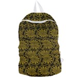 Yellow Floral Pattern Floral Greek Ornaments Foldable Lightweight Backpack