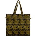 Yellow Floral Pattern Floral Greek Ornaments Canvas Travel Bag