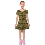  Kids  Short Sleeve Velvet Dress