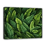 Green leaves Canvas 14  x 11  (Stretched)