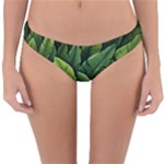 Green leaves Reversible Hipster Bikini Bottoms