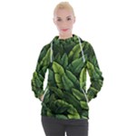 Green leaves Women s Hooded Pullover
