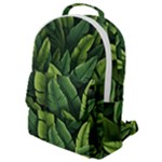 Green leaves Flap Pocket Backpack (Small)