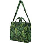 Green leaves Square Shoulder Tote Bag
