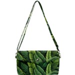 Green leaves Removable Strap Clutch Bag