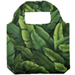 Green leaves Foldable Grocery Recycle Bag