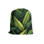 Banana leaves pattern Drawstring Pouch (Large)