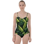 Banana leaves pattern Sweetheart Tankini Set