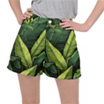 Banana leaves pattern Women s Ripstop Shorts