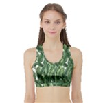 Tropical leaves Sports Bra with Border