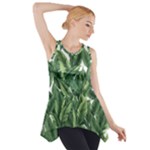 Tropical leaves Side Drop Tank Tunic