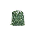 Tropical leaves Drawstring Pouch (XS)