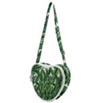 Tropical leaves Heart Shoulder Bag
