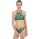 Tropical leaves Halter Bikini Set