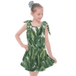 Tropical leaves Kids  Tie Up Tunic Dress