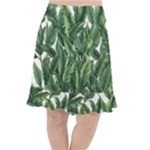 Tropical leaves Fishtail Chiffon Skirt