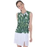 Tropical leaves Women s Sleeveless Sports Top