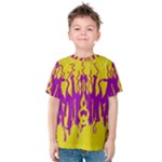 Yellow And Purple In Harmony Kids  Cotton T-Shirt