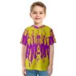 Yellow And Purple In Harmony Kids  Sport Mesh T-Shirt