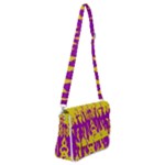 Yellow And Purple In Harmony Shoulder Bag with Back Zipper