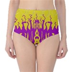 Yellow And Purple In Harmony Classic High-Waist Bikini Bottoms