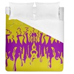 Yellow And Purple In Harmony Duvet Cover (Queen Size)