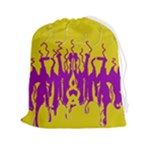 Yellow And Purple In Harmony Drawstring Pouch (2XL)