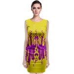 Yellow And Purple In Harmony Classic Sleeveless Midi Dress