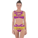 Yellow And Purple In Harmony Bandaged Up Bikini Set 