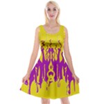 Yellow And Purple In Harmony Reversible Velvet Sleeveless Dress