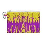 Yellow And Purple In Harmony Canvas Cosmetic Bag (Large)