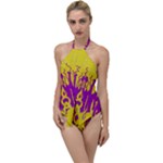 Yellow And Purple In Harmony Go with the Flow One Piece Swimsuit