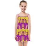 Yellow And Purple In Harmony Kids  Summer Sun Dress