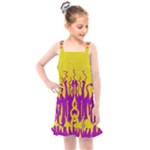 Yellow And Purple In Harmony Kids  Overall Dress