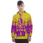 Yellow And Purple In Harmony Men s Front Pocket Pullover Windbreaker