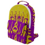 Yellow And Purple In Harmony Flap Pocket Backpack (Small)