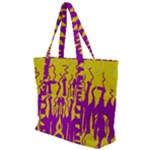 Yellow And Purple In Harmony Zip Up Canvas Bag