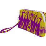 Yellow And Purple In Harmony Wristlet Pouch Bag (Small)