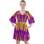 Yellow And Purple In Harmony Boho Button Up Dress