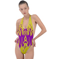 Backless Halter One Piece Swimsuit 