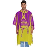 Yellow And Purple In Harmony Men s Hooded Rain Ponchos