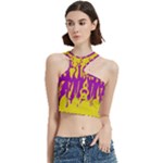 Yellow And Purple In Harmony Cut Out Top