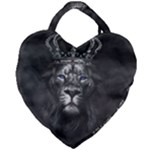 Lion King Of The Jungle Nature Giant Heart Shaped Tote