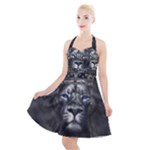 Lion King Of The Jungle Nature Halter Party Swing Dress 